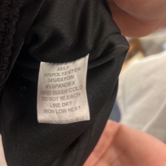 Blue ivy Long sleeve black 2 layer off the shoulder waffle romper - Picture 11 of 11